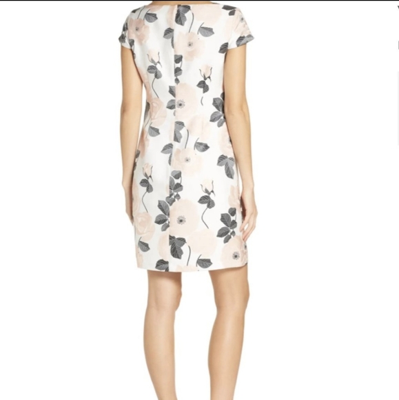 Vince Camuto Cap Sleeve Jacquard Shift Dress - Picture 2 of 5